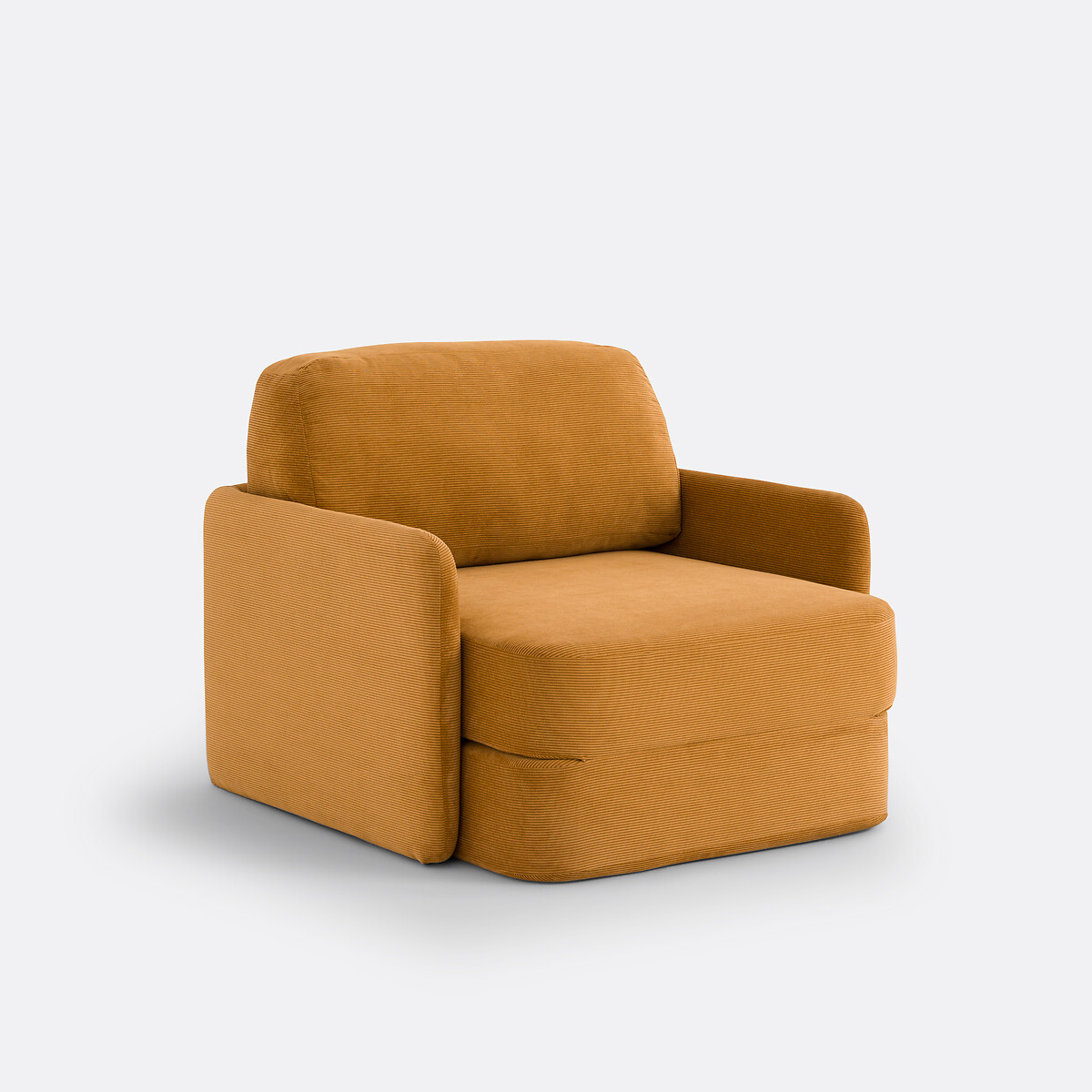 La Redoute Interieurs Πολυθρόνα-κρεβάτι με ταπετσαρία από βελούδο κοτλέ Μ212xΠ78xΥ19cm