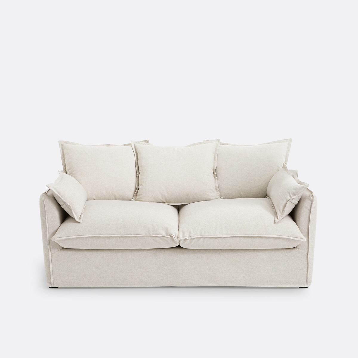 Τριθέσιος καναπές-κρεβάτι πάχους 14 εκ. με ταπετσαρία από πολυέστερ, Odna