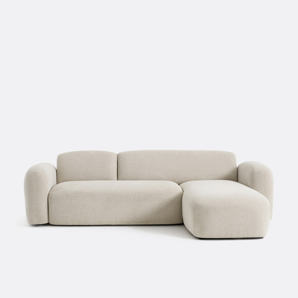 Γωνιακός καναπές αναστρέψιμης γωνίας με ταπετσαρία ανάγλυφης ύφανσης Μ165xΠ266xΥ73cm