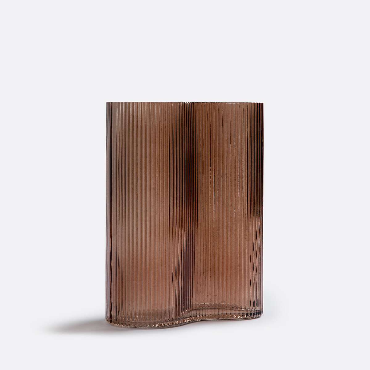 Βάζο από φιμέ γυαλί με ραβδώσεις Υ21 εκ. Μ10xΥ21cm