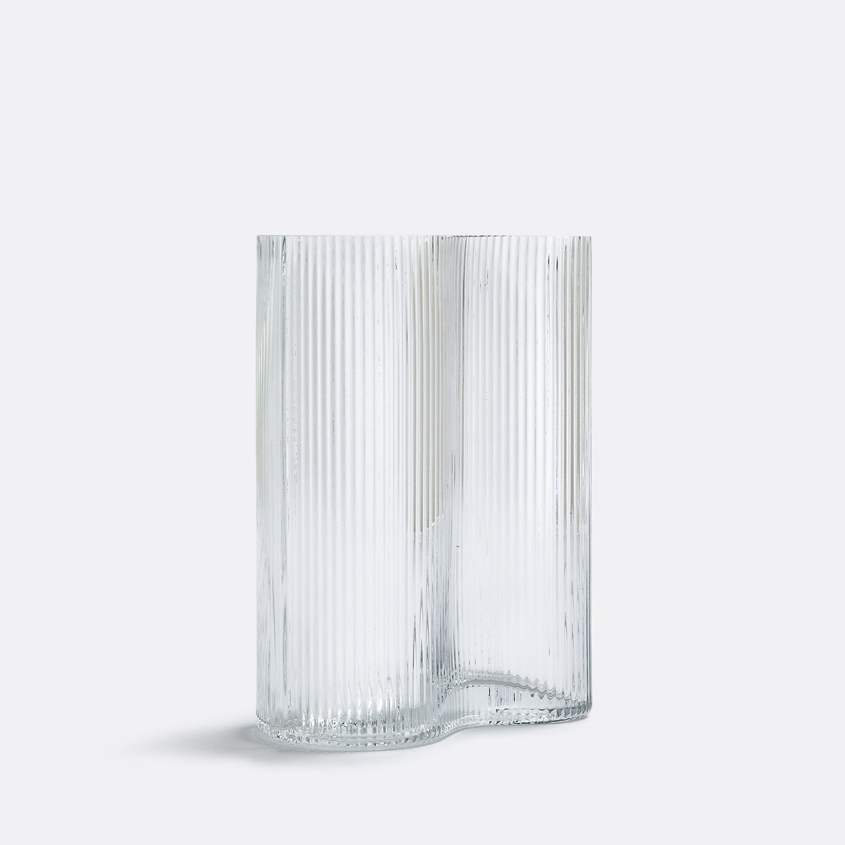 Βάζο από φιμέ γυαλί με ραβδώσεις Υ21 εκ. Μ10xΥ21cm