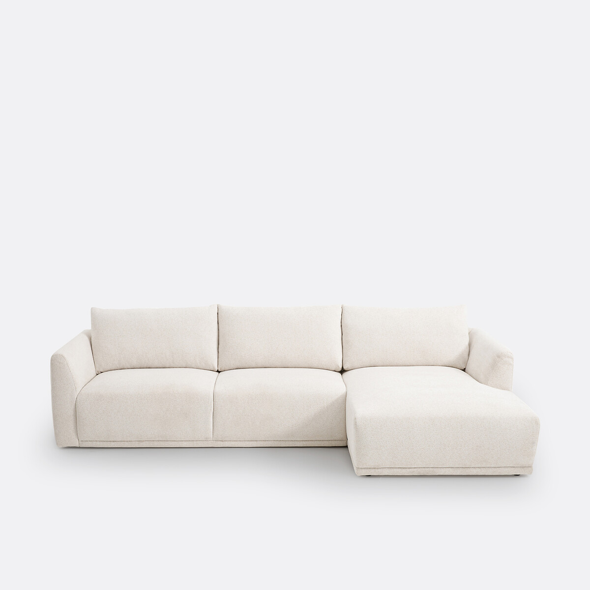 La Redoute Interieurs Γωνιακός δεξιός καναπές από σενίλ με μελανζέ όψη