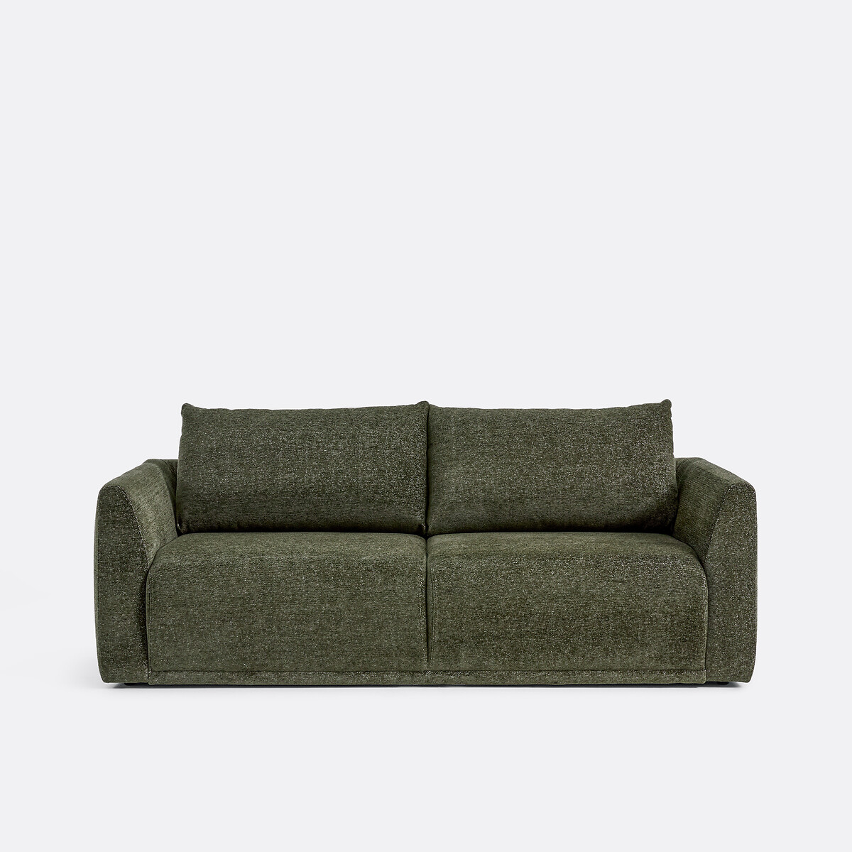 Καναπές 3 θέσεων με μελανζέ ταπετσαρία από πολυέστερ Μ97xΠ210xΥ66cm