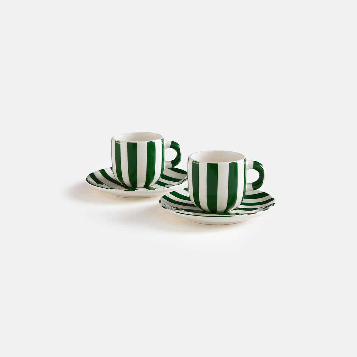 Σετ 2 φλιτζανοπιατάκια από δολομίτη Μ15xΠ15xΥ9cm