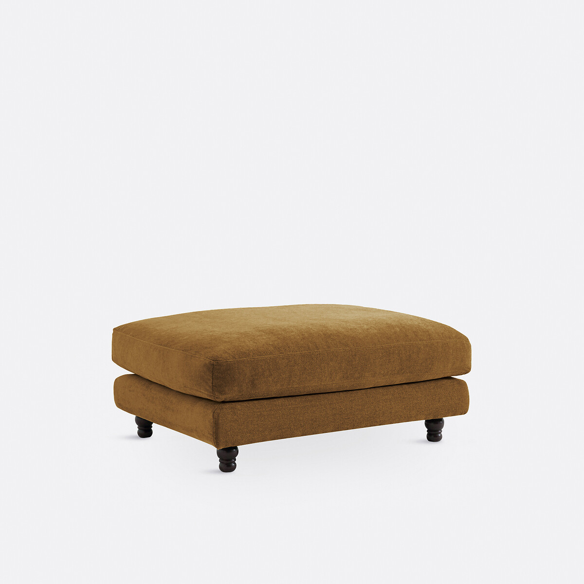 Ταμπουρέ με μελανζέ ταπετσαρία από πολυέστερ Μ45xΠ105xΥ45cm