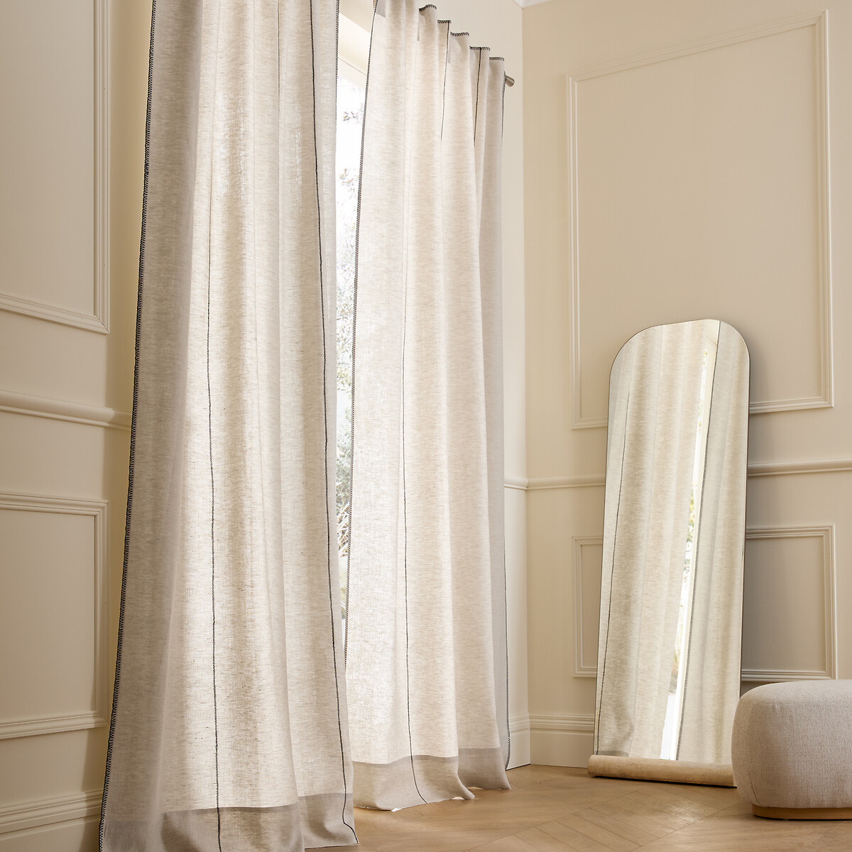 Κουρτίνα από προπλυμένο λινό με κρυφές θηλιές 140x180 cm