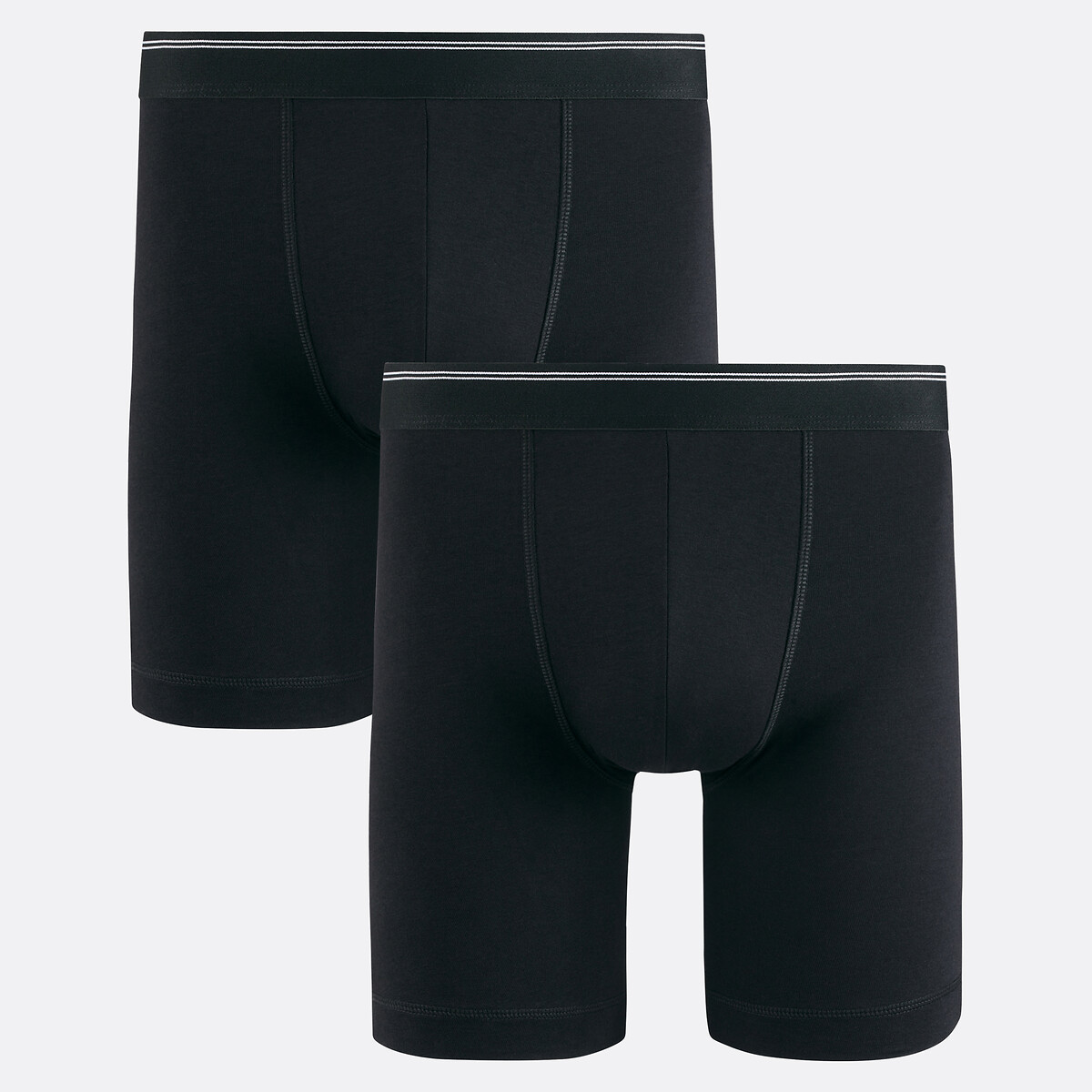 La Redoute Collections Σετ 2 μονόχρωμα μαύρα μποξεράκια