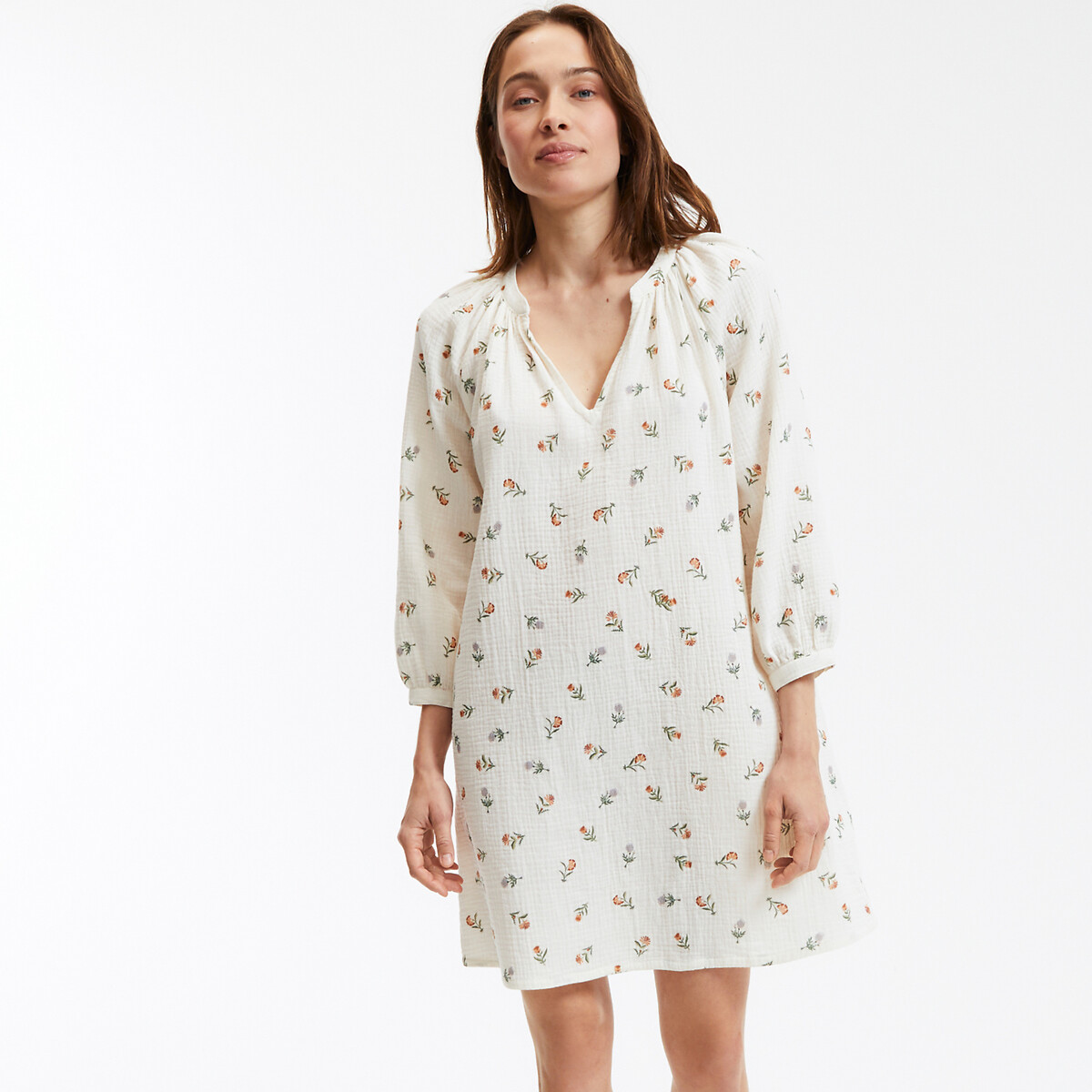 La Redoute Collections Νυχτικό από βαμβακερή γάζα