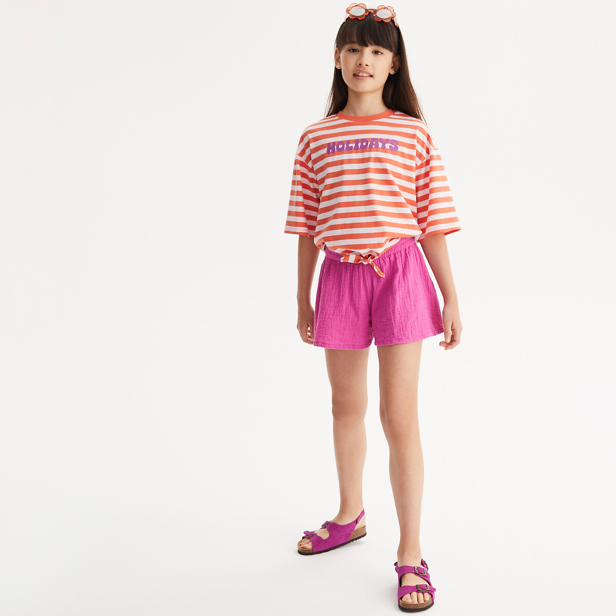 La Redoute Collections Σορτς από βαμβακερή γάζα