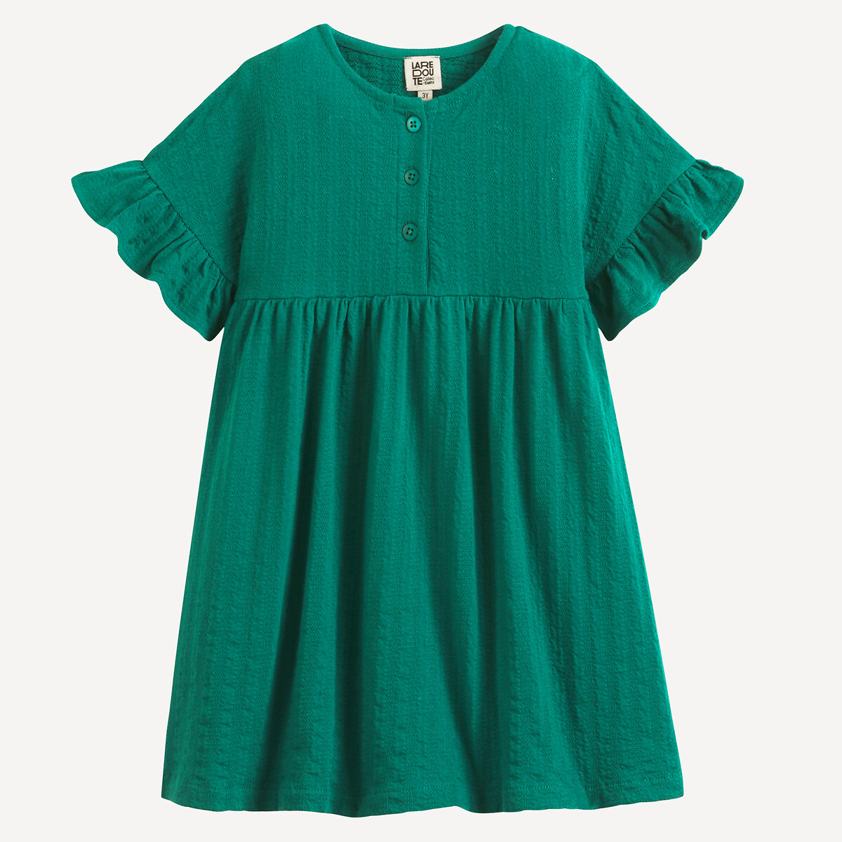 La Redoute Collections Φόρεμα με κοντά μανίκια και βολάν