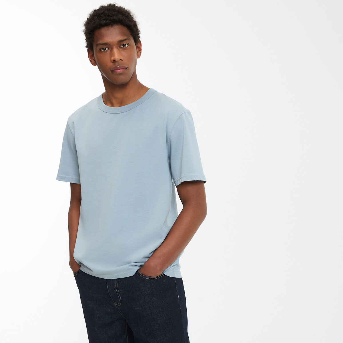 T-shirt με στρογγυλό λαιμό από βαμβακερό τζέρσεϋ
