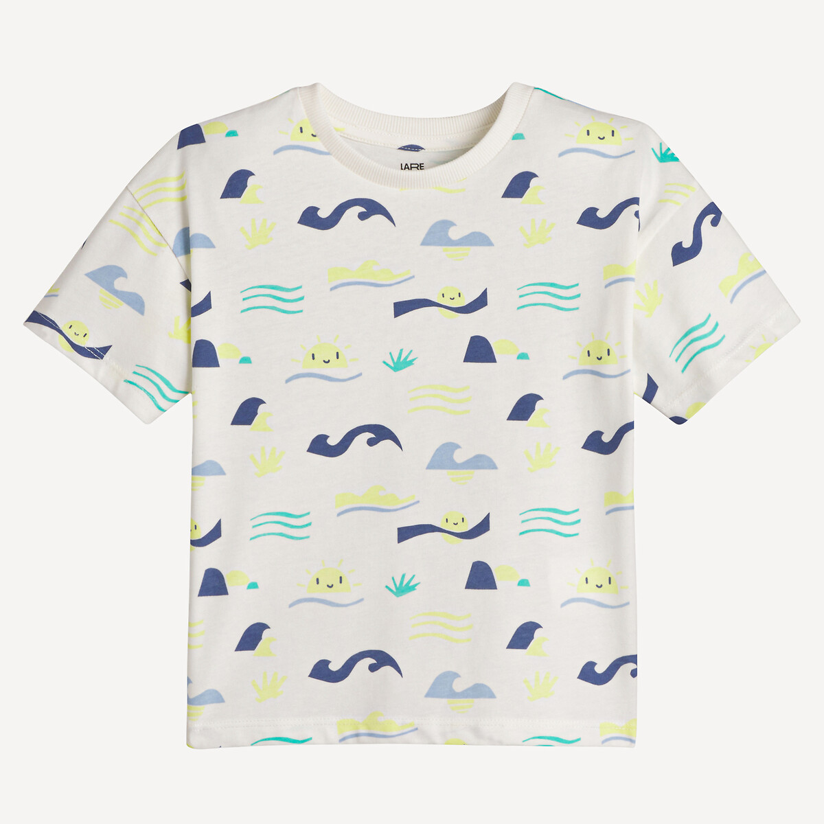 La Redoute Collections Κοντομάνικο T-shirt με μοτίβο κύματα και ήλιους