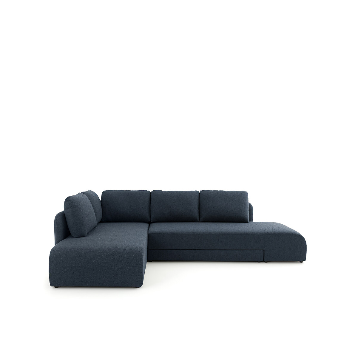 Πτυσσόμενος γωνιακός καναπές με ταπετσαρία ανάγλυφης ύφανσης Μ216xΠ284xΥ69cm