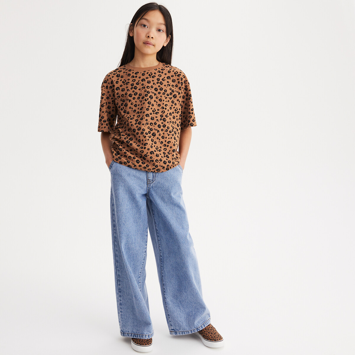 La Redoute Collections Κοντομάνικη μπλούζα με μοτίβο animal print