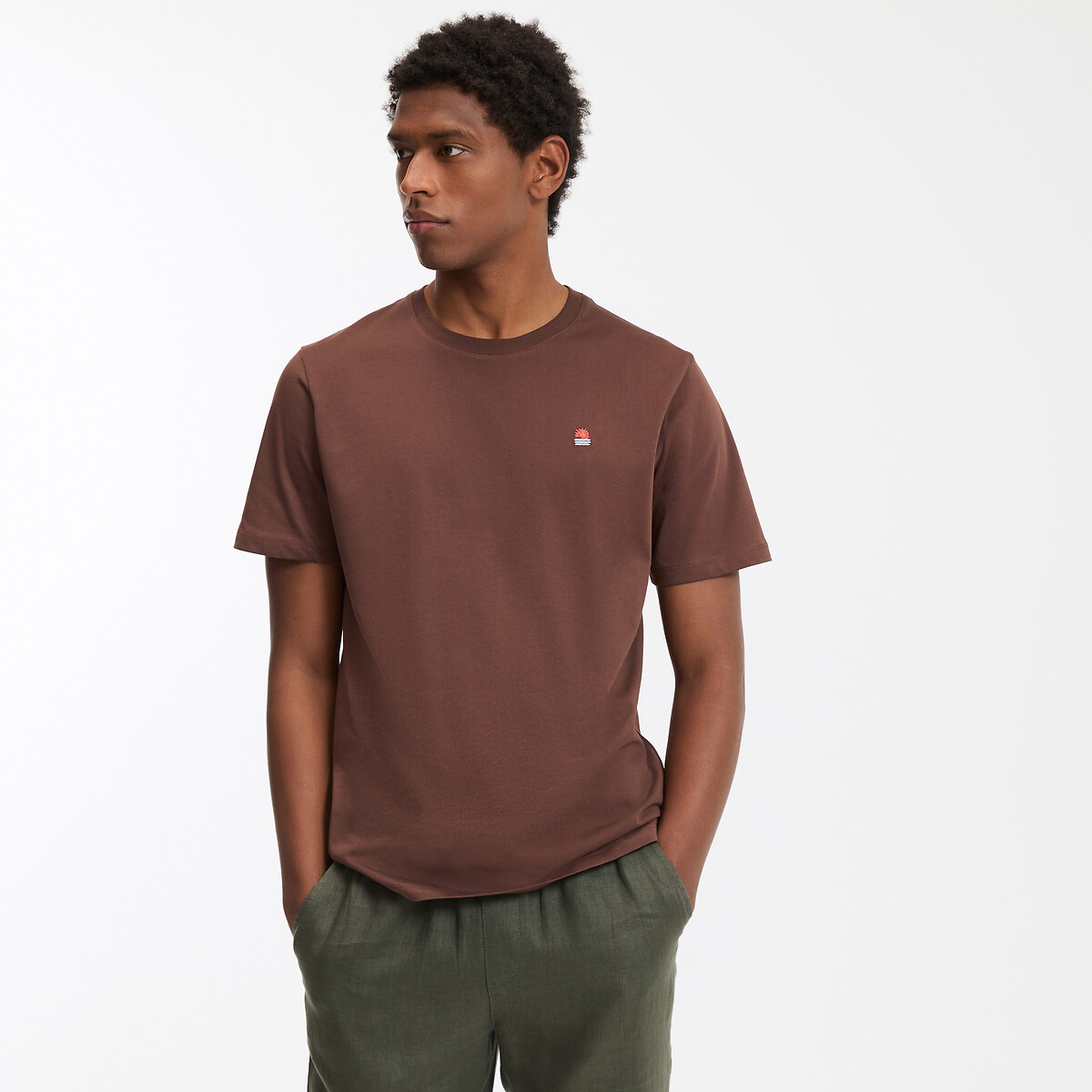 La Redoute Collections Κοντομάνικη μπλούζα με κέντημα