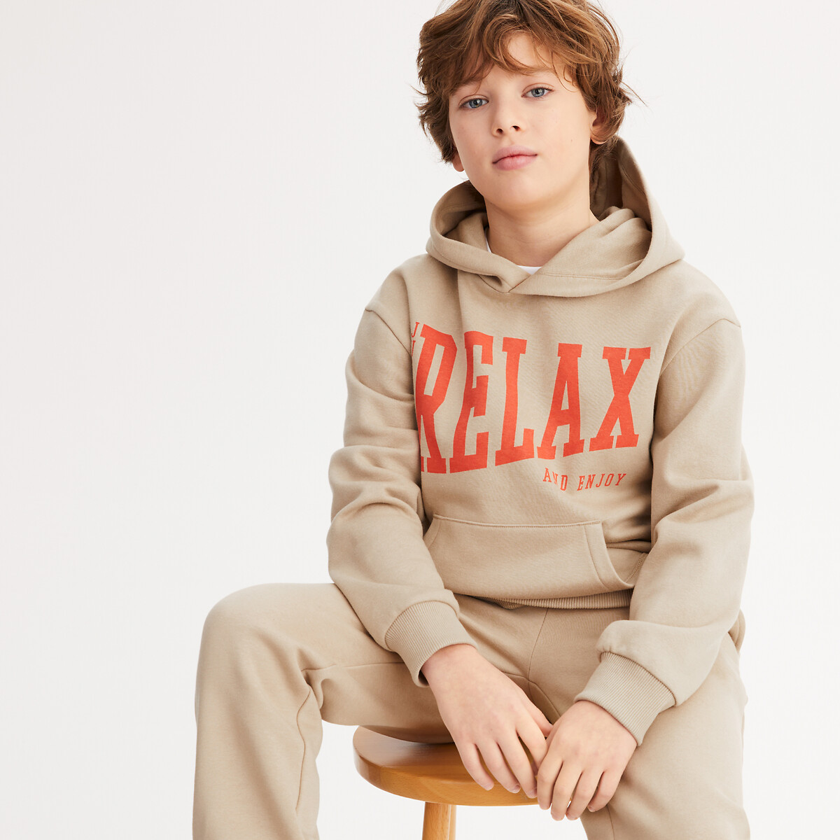 La Redoute Collections Φούτερ από φανέλα με κουκούλα και μήνυμα