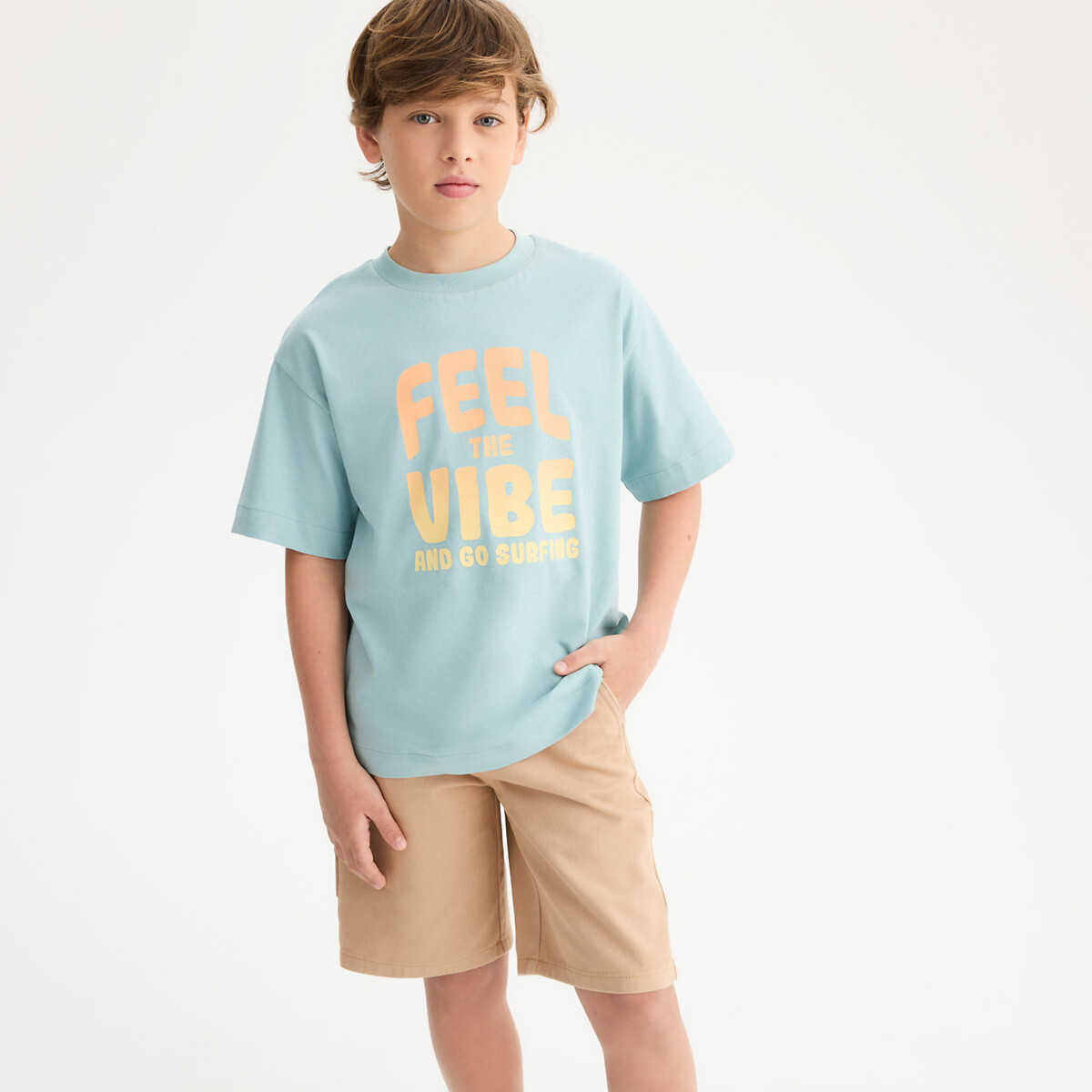 La Redoute Collections Κοντομάνικο T-shirt oversize με μήνυμα