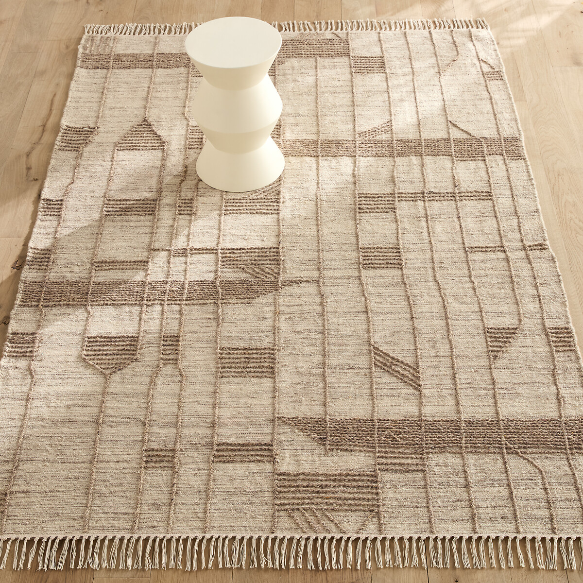 Χειροποίητο χαλί από μαλλί και βαμβάκι 120x180 cm Μ120xΠ180cm