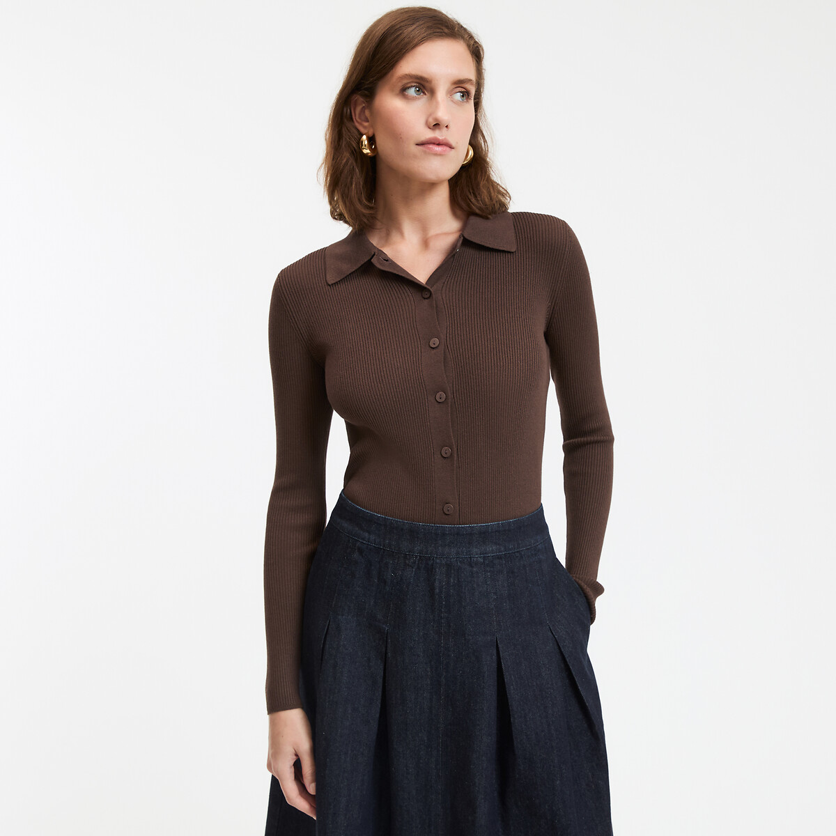 La Redoute Collections Ζακέτα με λεπτή πλέξη