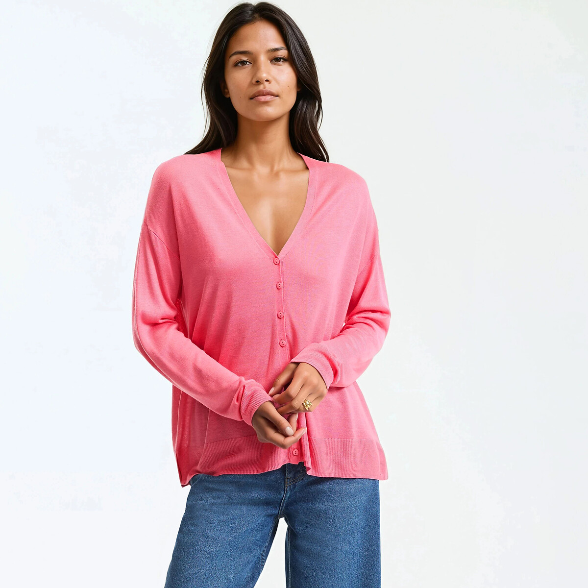 Ζακέτα με λεπτή πλέξη