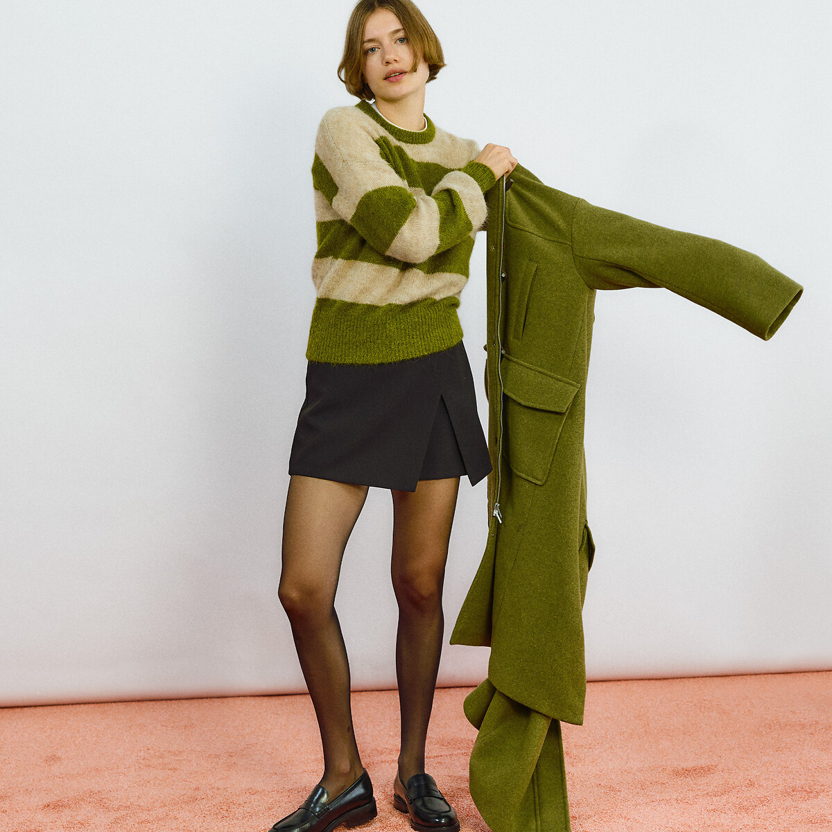 La Redoute Collections Πλεκτό με στρογγυλή λαιμόκοψη και χοντρή πλέξη