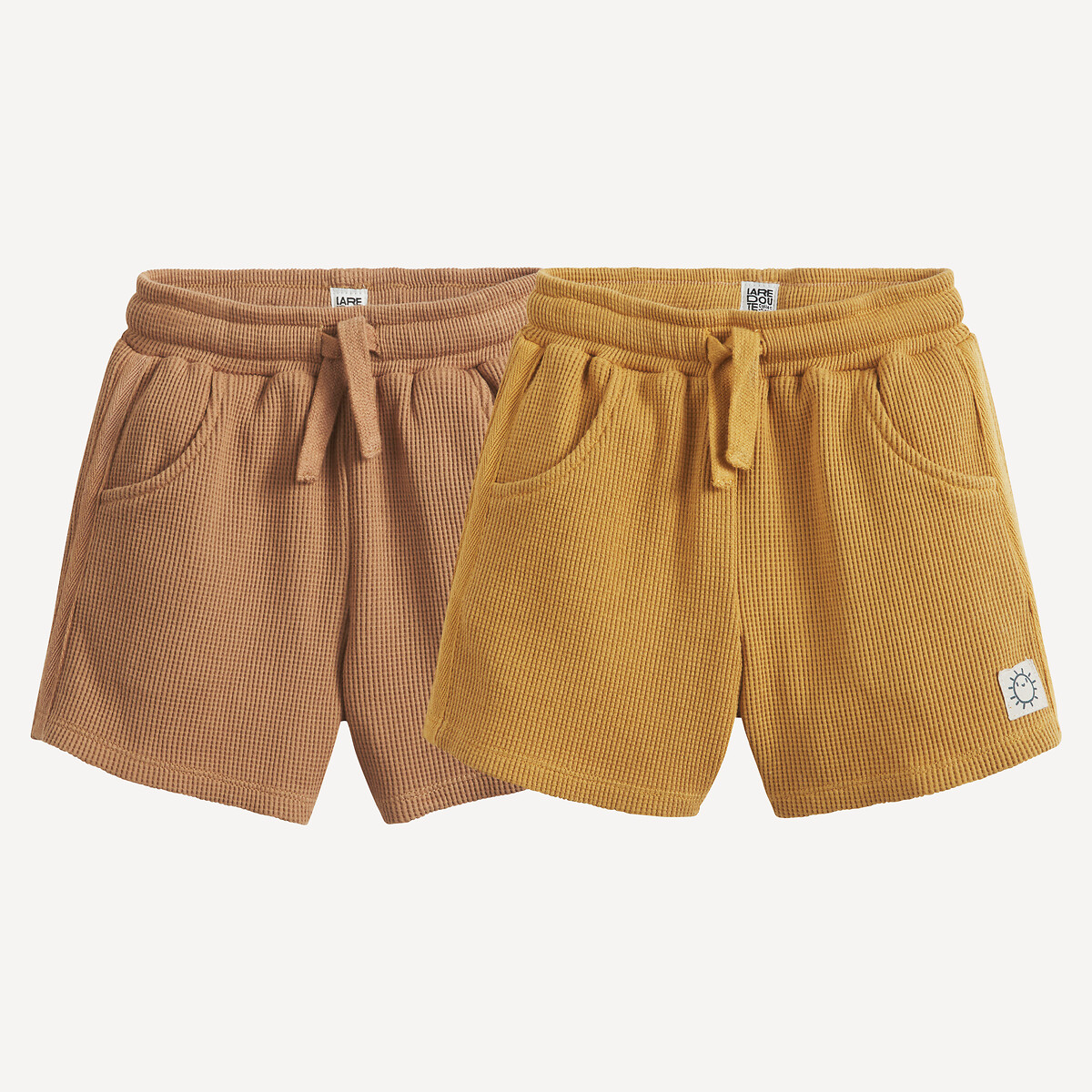 La Redoute Collections Σετ 2 σορτς με κυψελωτή ύφανση