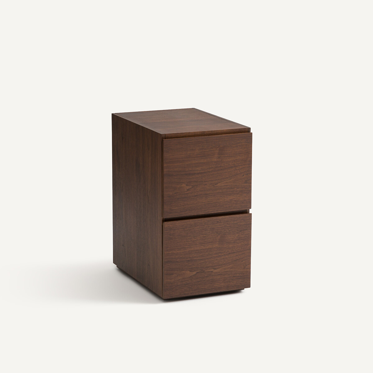 AM.PM Συρταριέρα γραφείου με 2 μεγάλα συρτάρια από καπλαμά ξύλου καρυδιάς