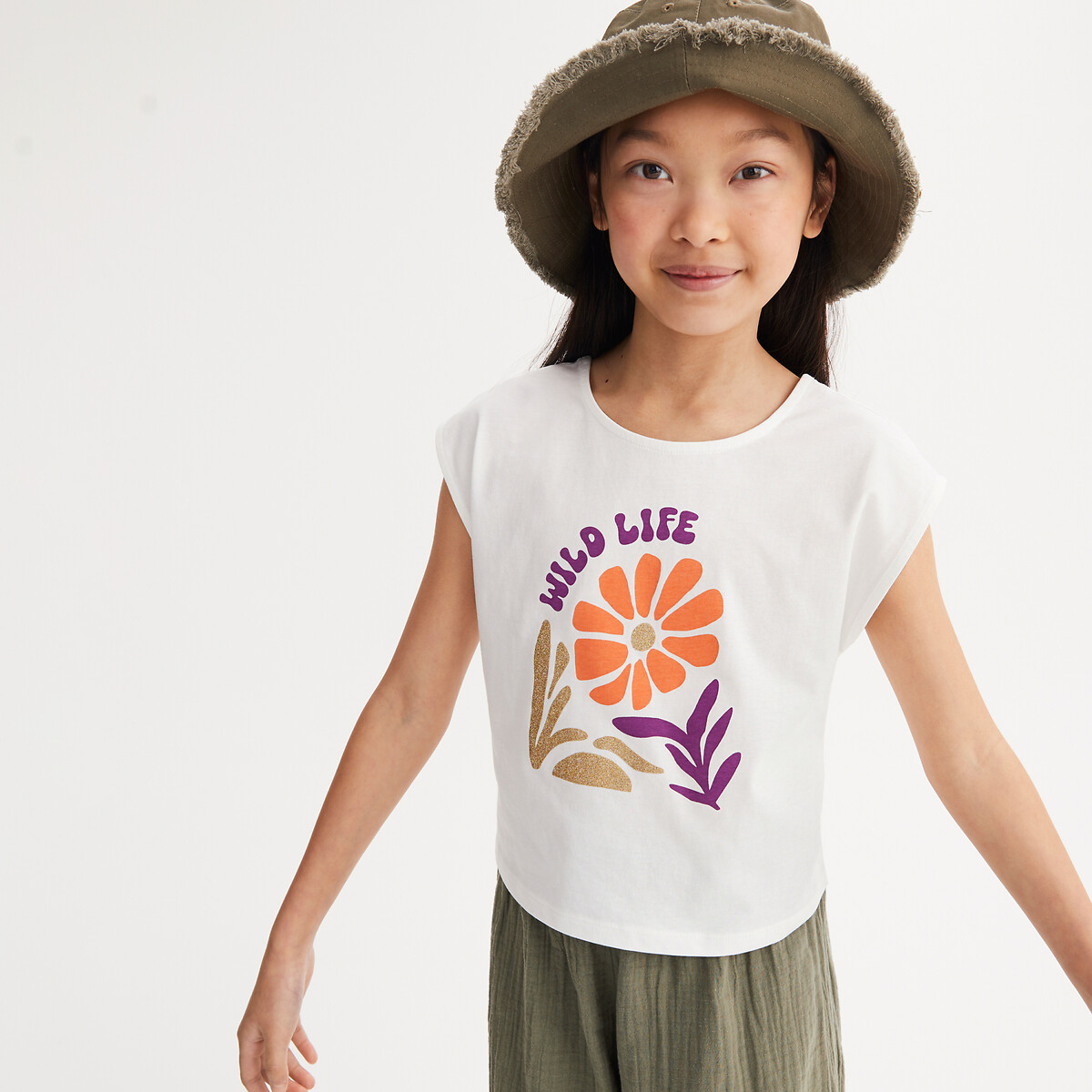 La Redoute Collections Κοντομάνικο T-shirt με φλοράλ στάμπα
