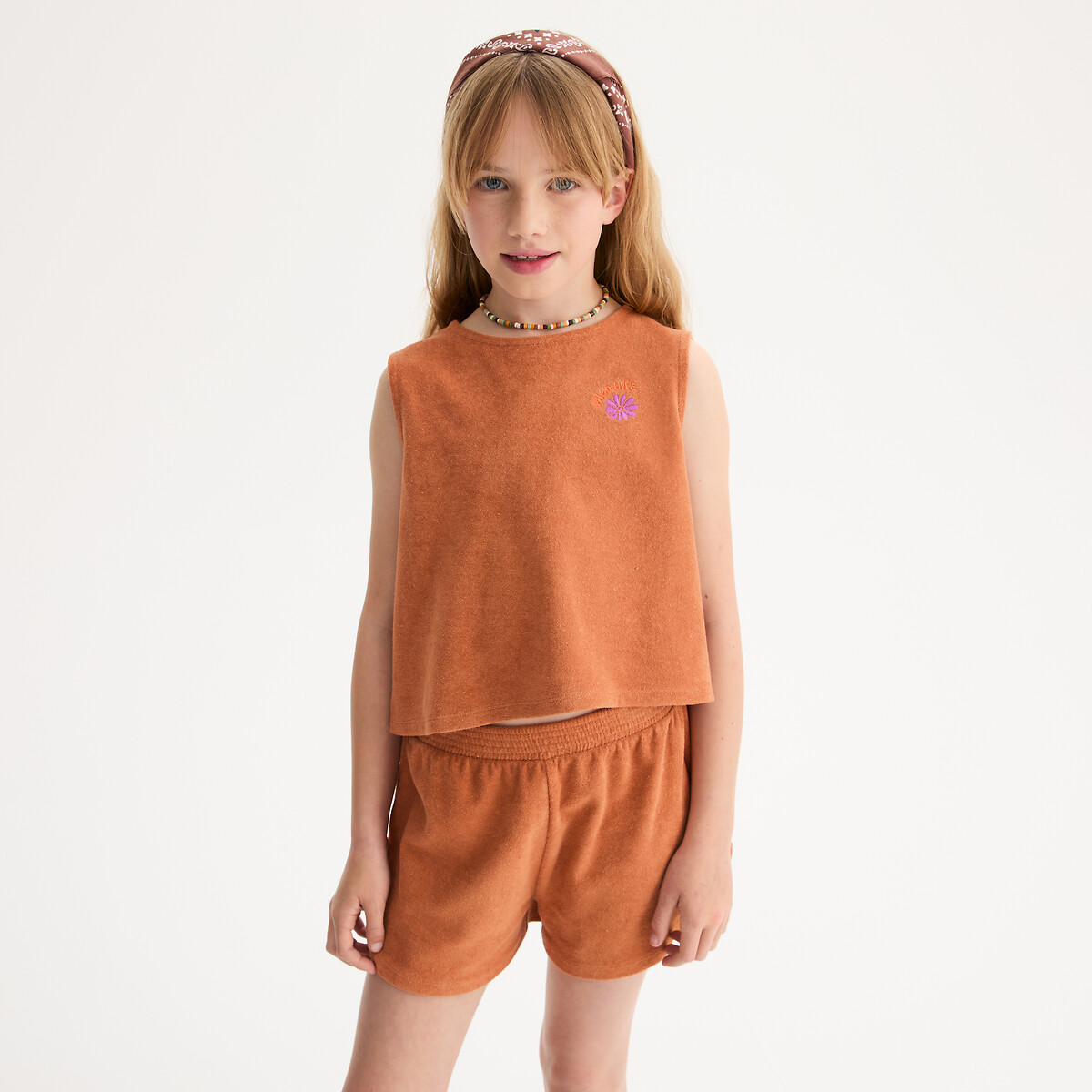La Redoute Collections Πετσετέ σύνολο μπλούζα και σορτς