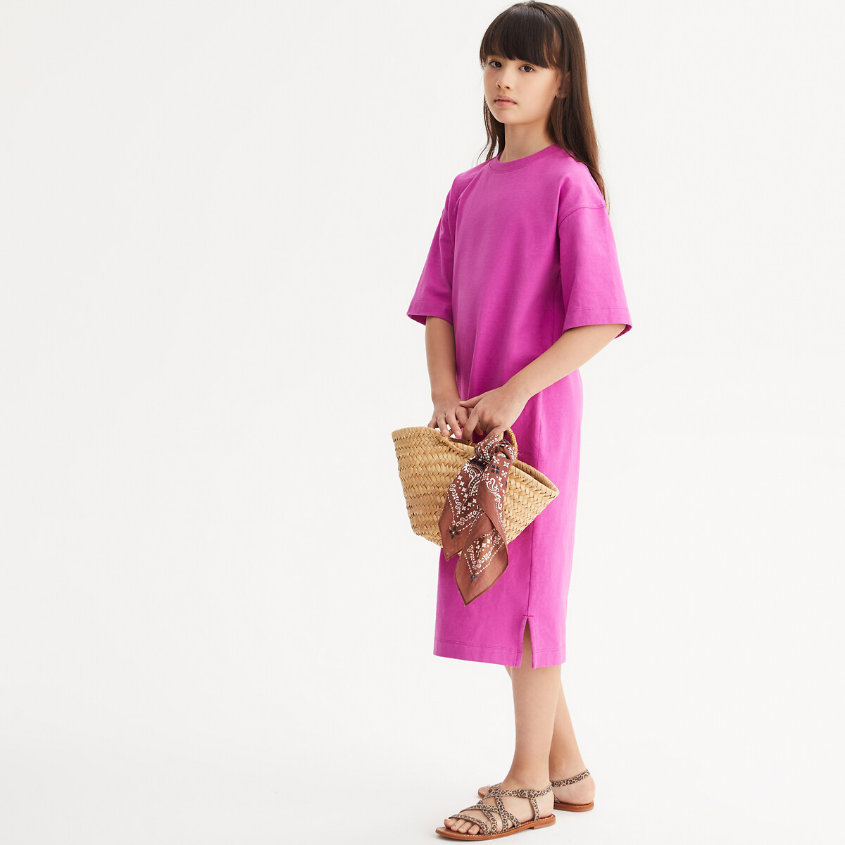 La Redoute Collections Κοντομάνικο ριχτό φόρεμα σε ίσια γραμμή