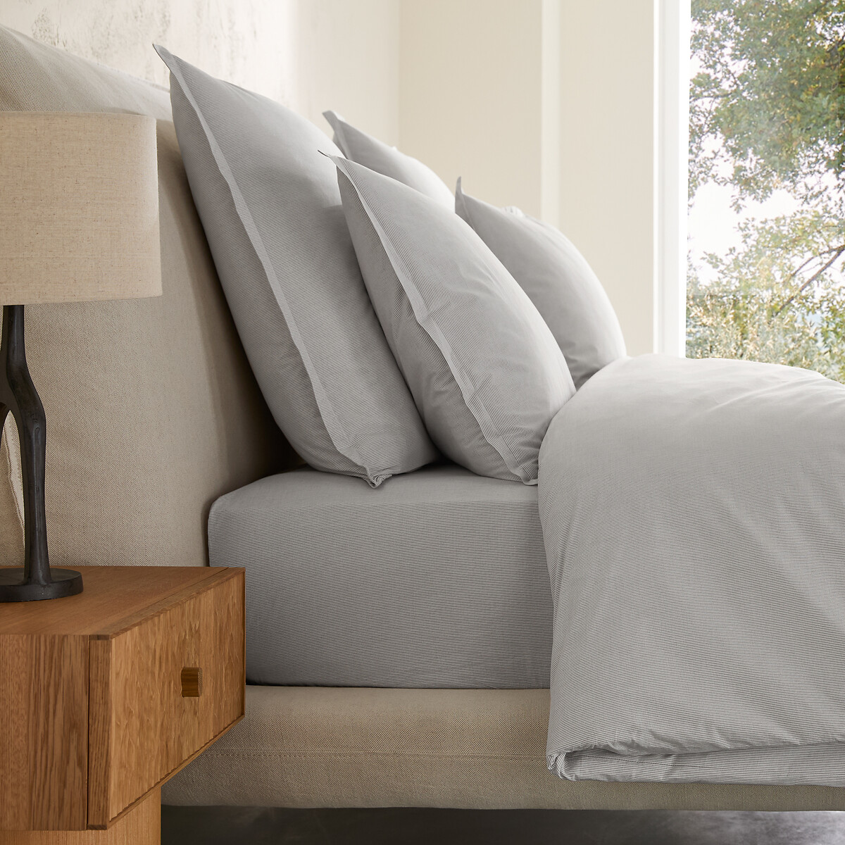 Μαξιλαροθήκη από προπλυμένο βαμβακερό περκάλι 50x70 cm