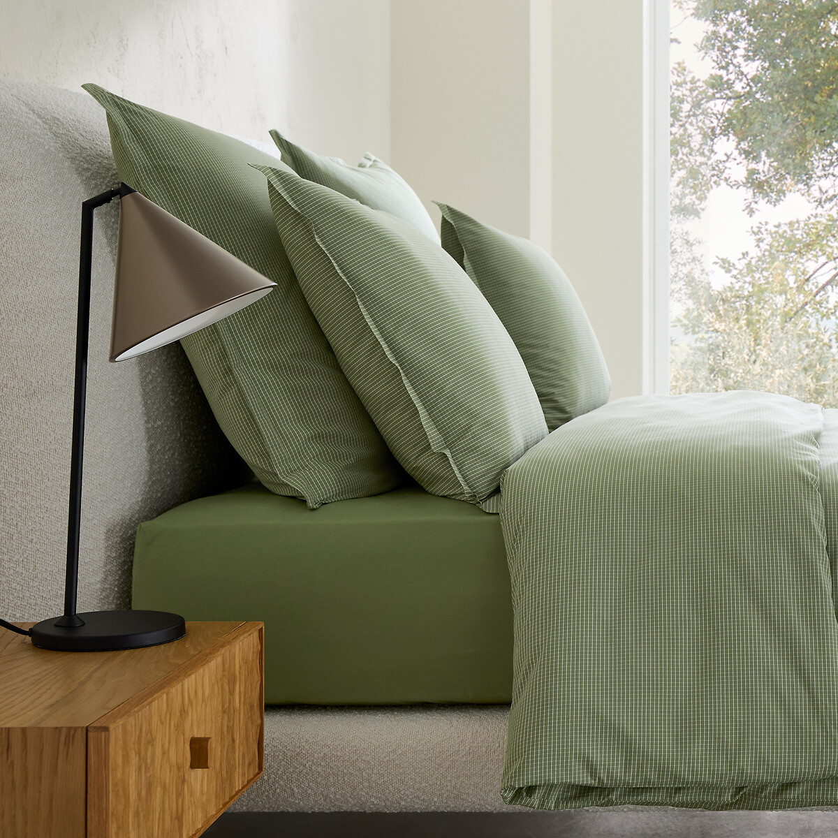 Μαξιλαροθήκη από προπλυμένο βαμβακερό περκάλι 50x70 cm