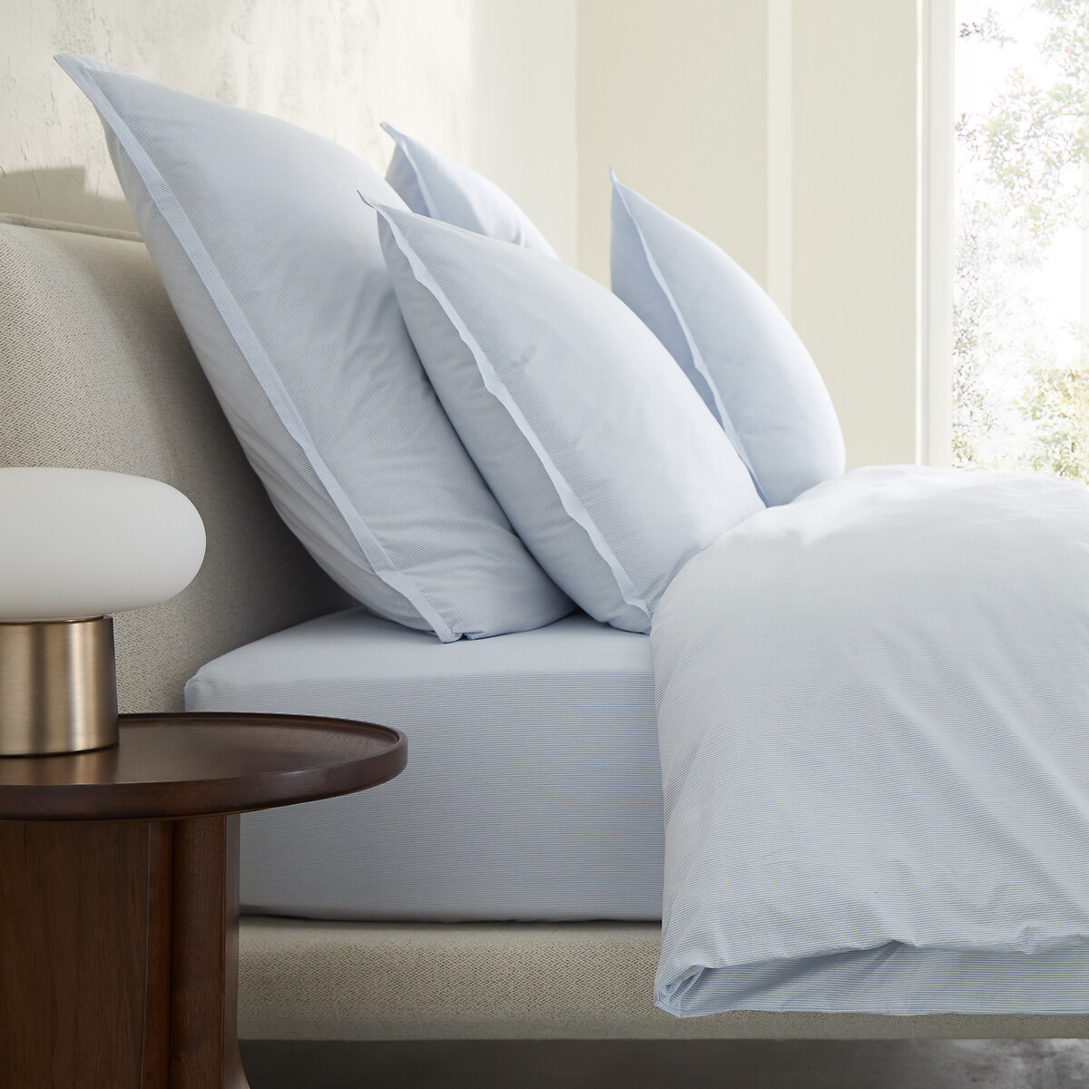 Μαξιλαροθήκη από προπλυμένο βαμβακερό περκάλι 50x70 cm