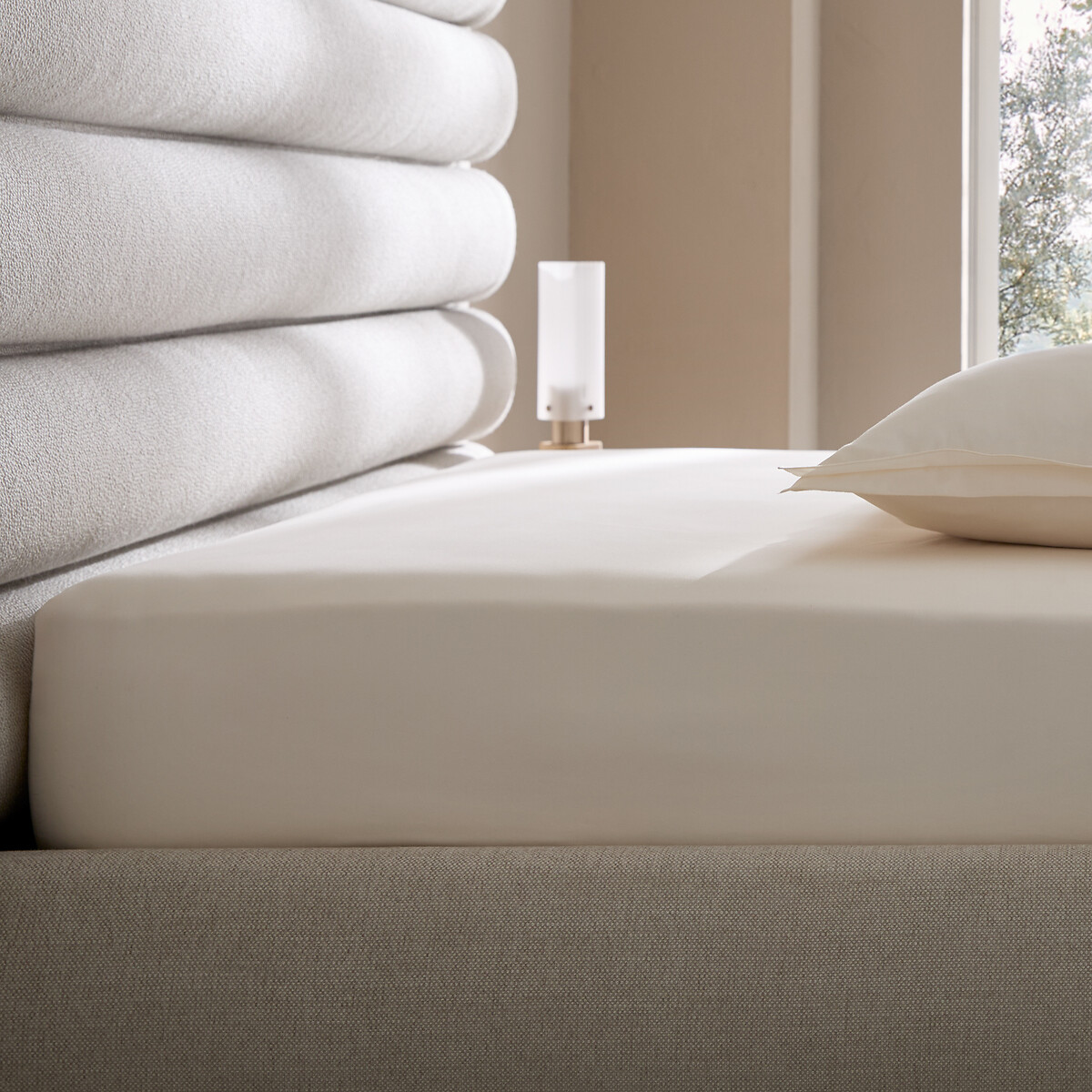 AM.PM Σεντόνι με λάστιχο από βαμβακερό σατέν με γύρισμα 30 εκ. 90x190 cm