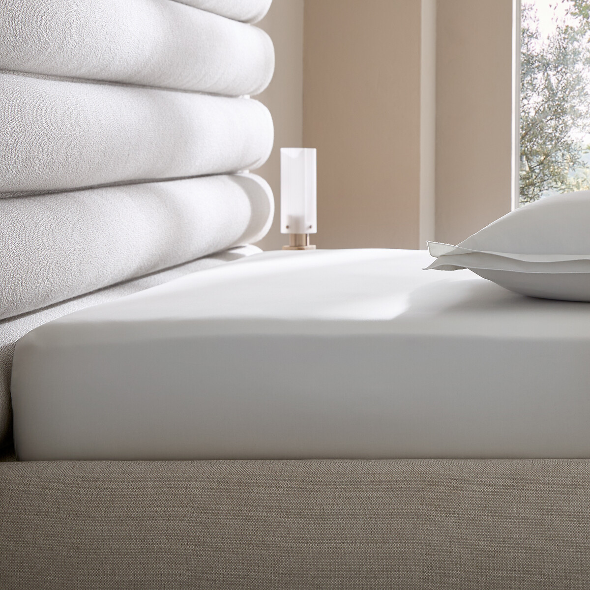 AM.PM Σεντόνι με λάστιχο από βαμβακερό σατέν με γύρισμα 30 εκ. 90x190 cm