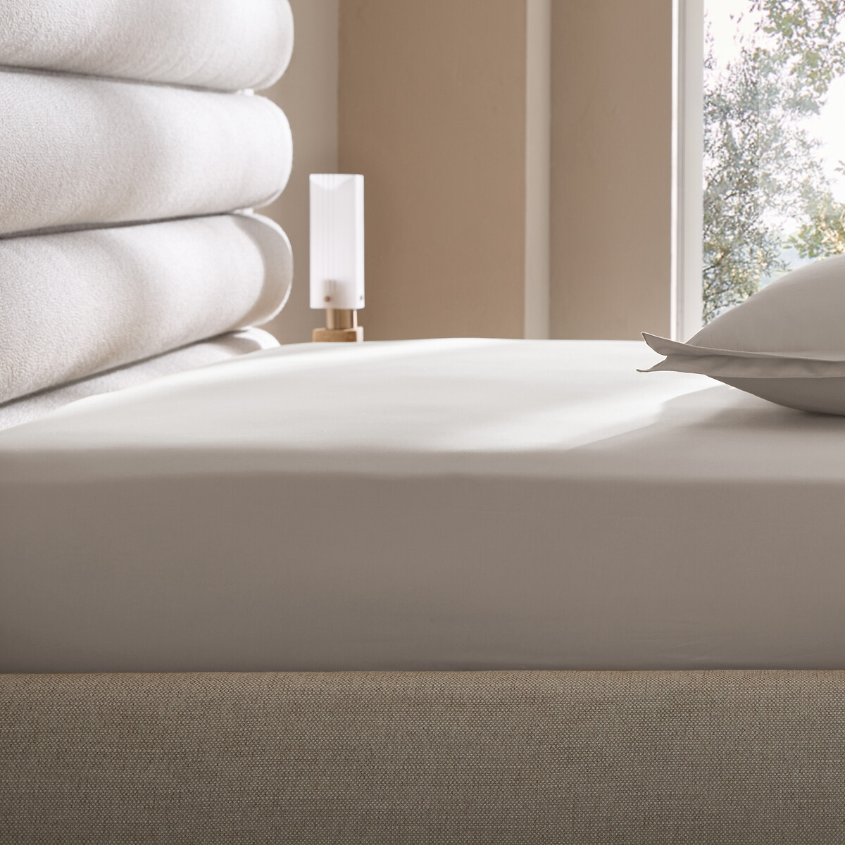 AM.PM Σεντόνι με λάστιχο από βαμβακερό σατέν με γύρισμα 30 εκ. 90x190 cm