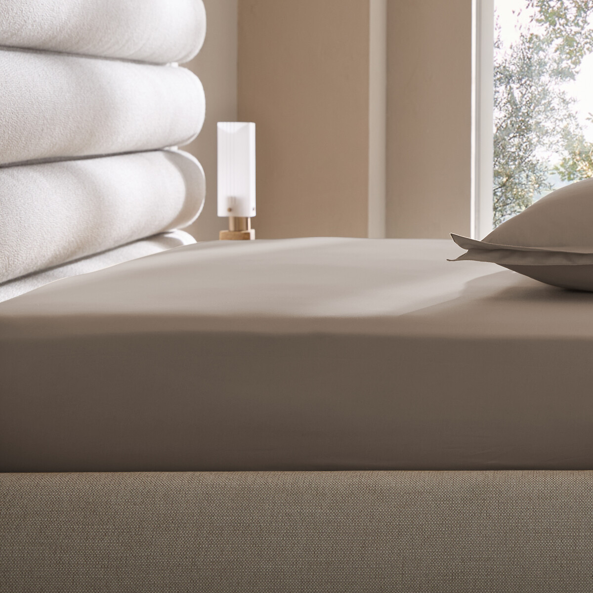 AM.PM Σεντόνι με λάστιχο από βαμβακερό σατέν με γύρισμα 30 εκ. 90x190 cm