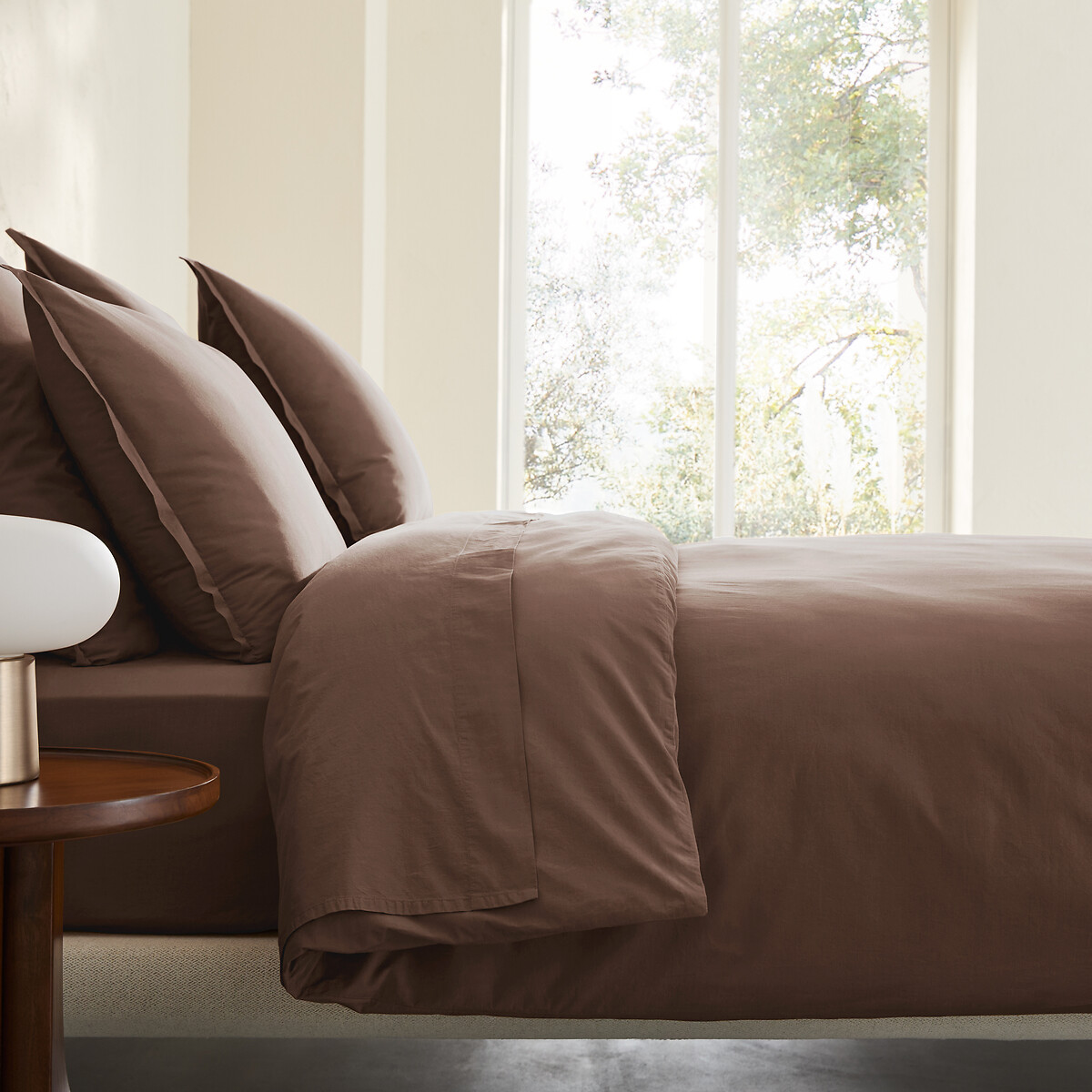 Παπλωματοθήκη από προπλυμένο βαμβακερό περκάλι 140x200 cm