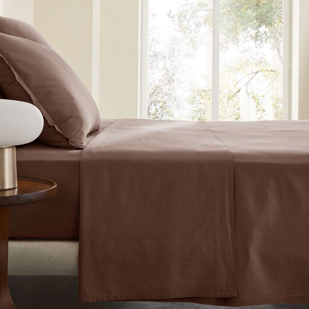 AM.PM Σεντόνι από προπλυμένο βαμβακερό περκάλι 180x290 cm