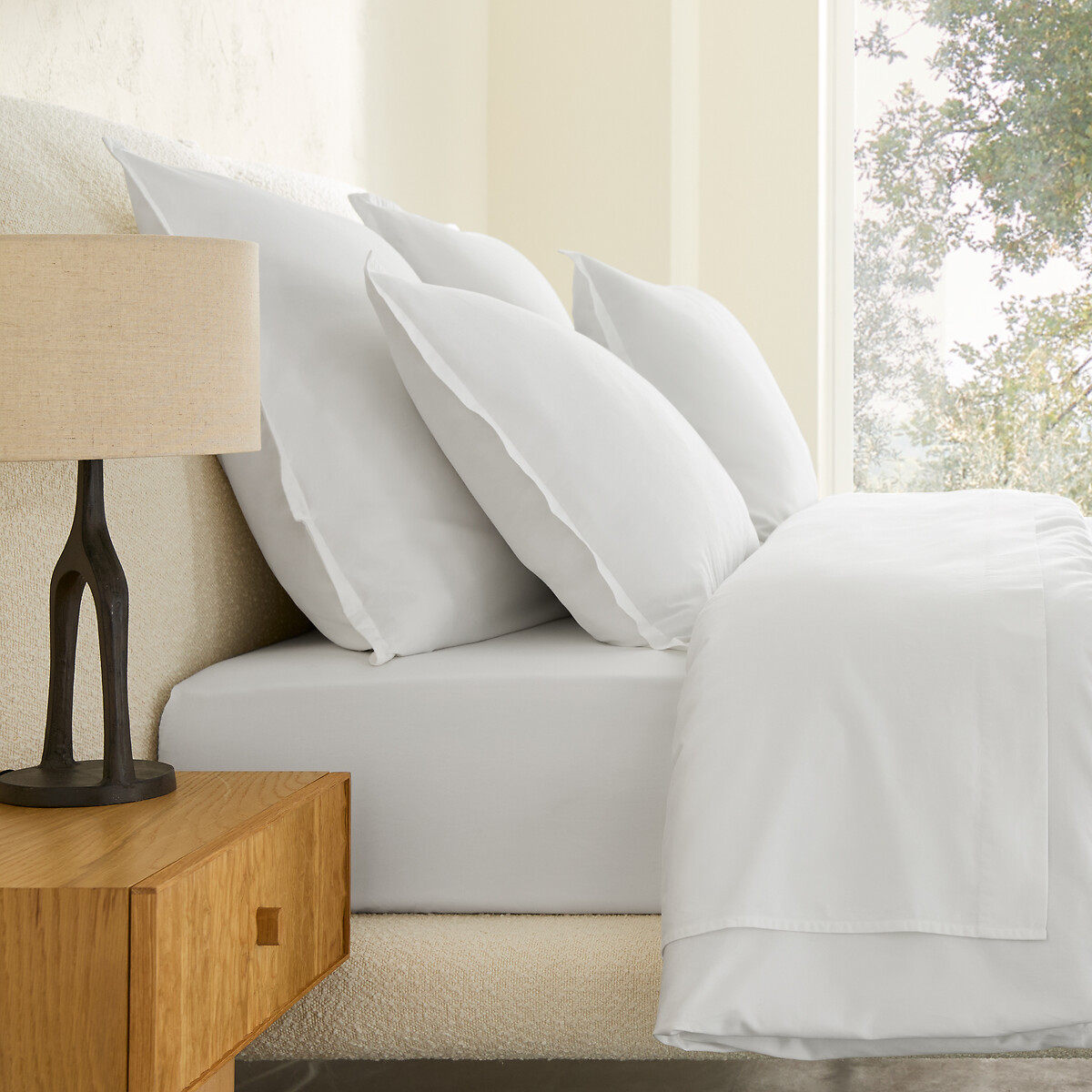 Μαξιλαροθήκη από προπλυμένο βαμβακερό σατέν 50x70 cm