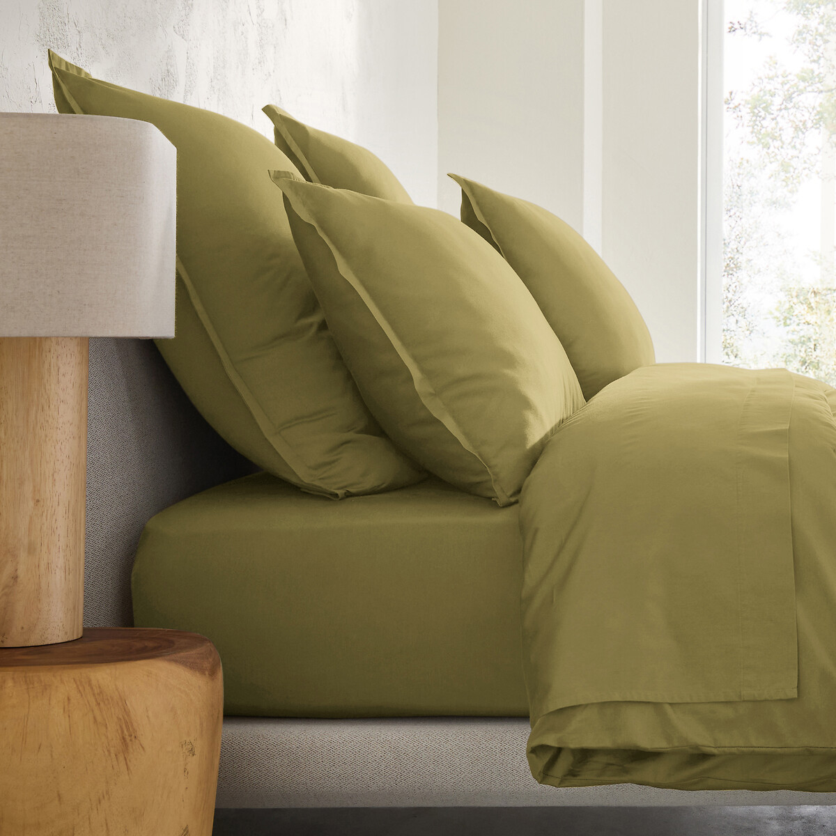 Μαξιλαροθήκη από προπλυμένο βαμβακερό σατέν 50x70 cm