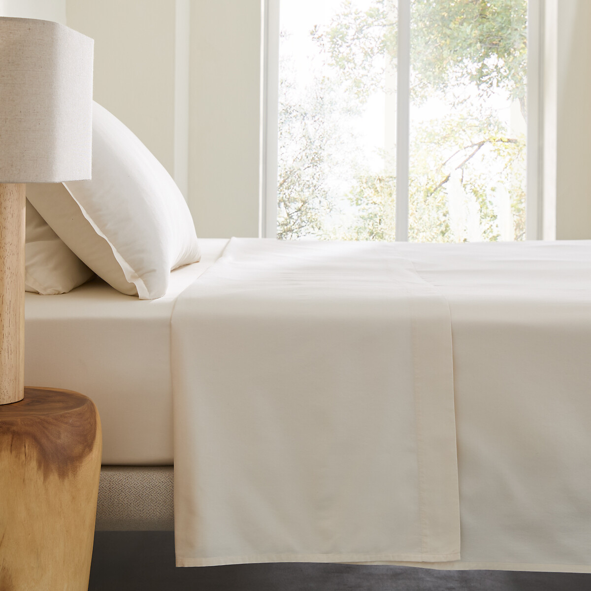 Σεντόνι από προπλυμένο βαμβακερό σατέν 180x290 cm