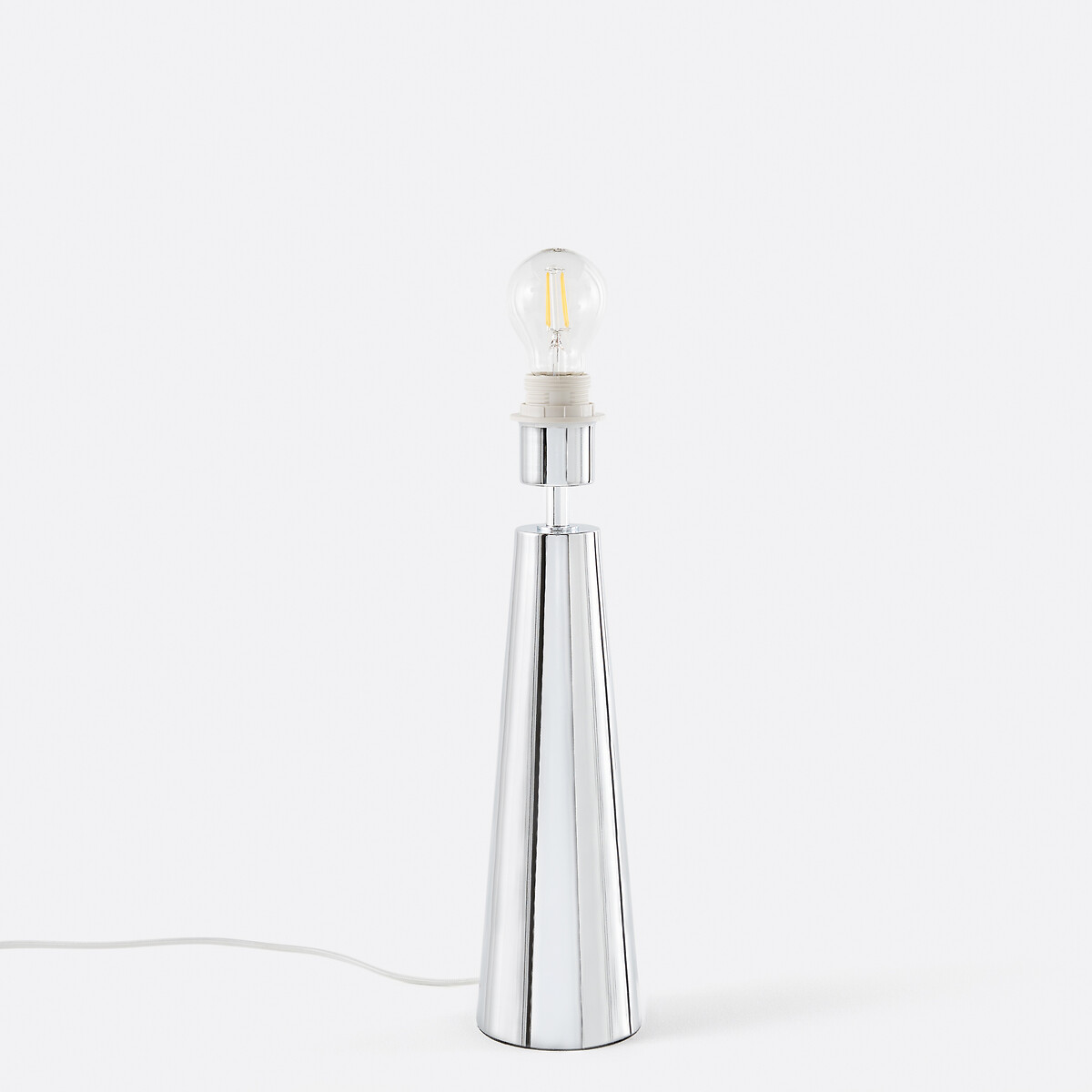 Πόδι επιδαπέδιου φωτιστικού από χρωμέ μέταλλο Μ10xΠ10cm