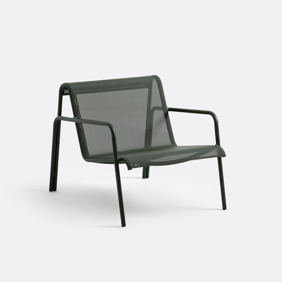 Χαμηλή πολυθρόνα κήπου από αλουμίνιο και Textilene Μ78xΠ98xΥ93cm