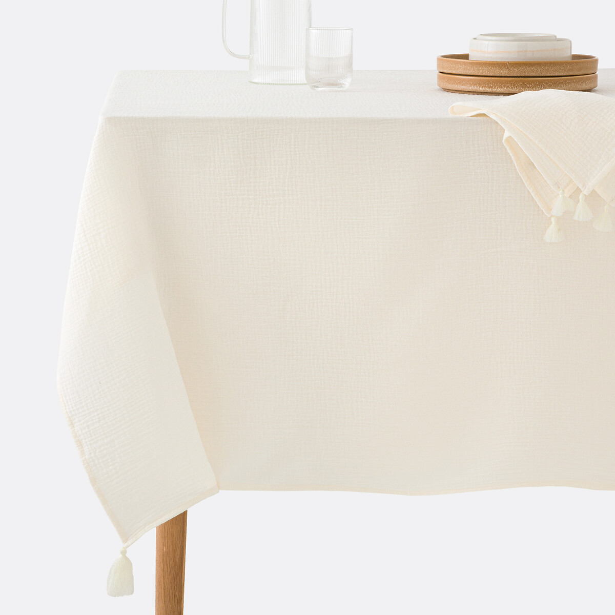 Τραπεζομάντηλο από βαμβακερή γάζα 150x150 cm