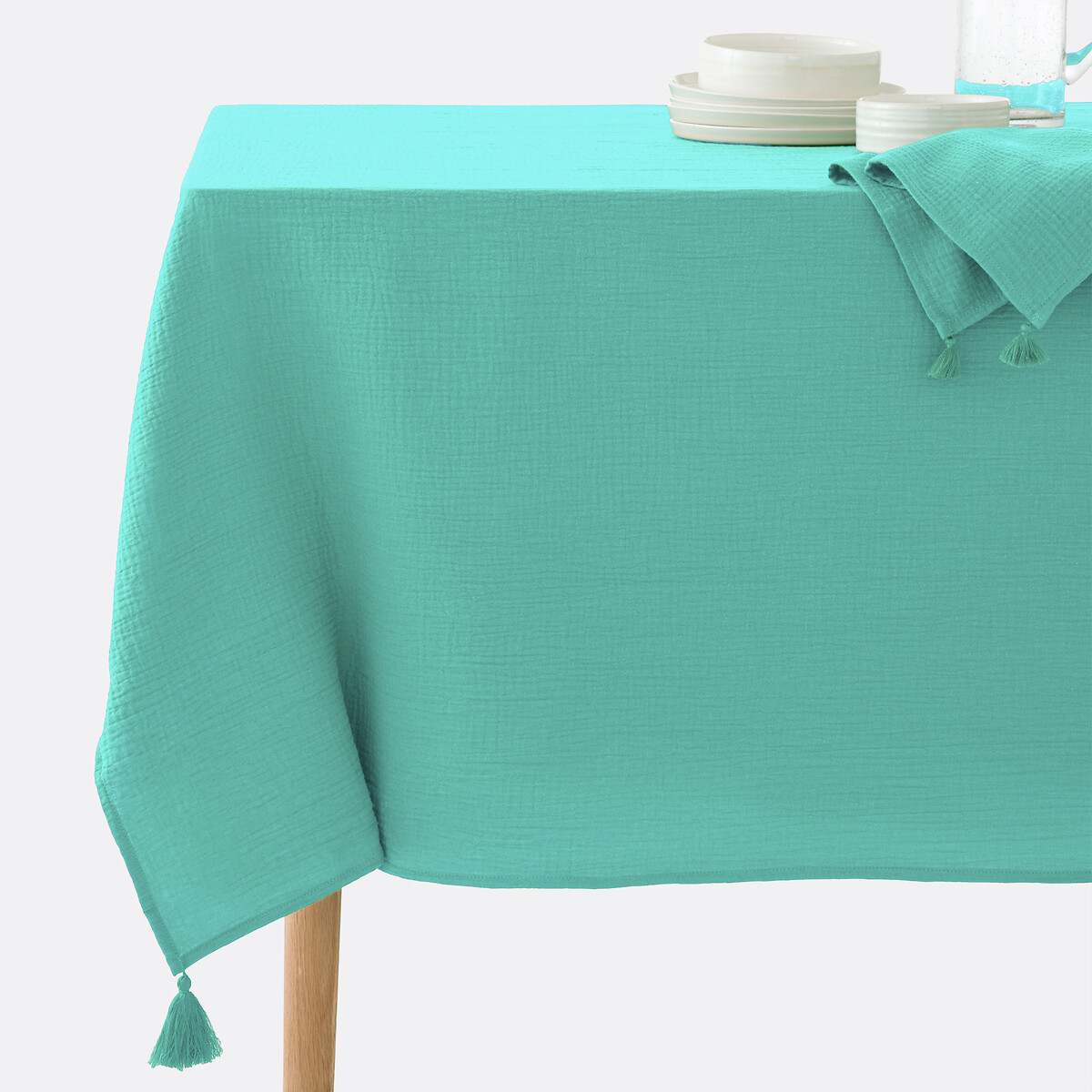 Τραπεζομάντηλο από βαμβακερή γάζα 150x150 cm