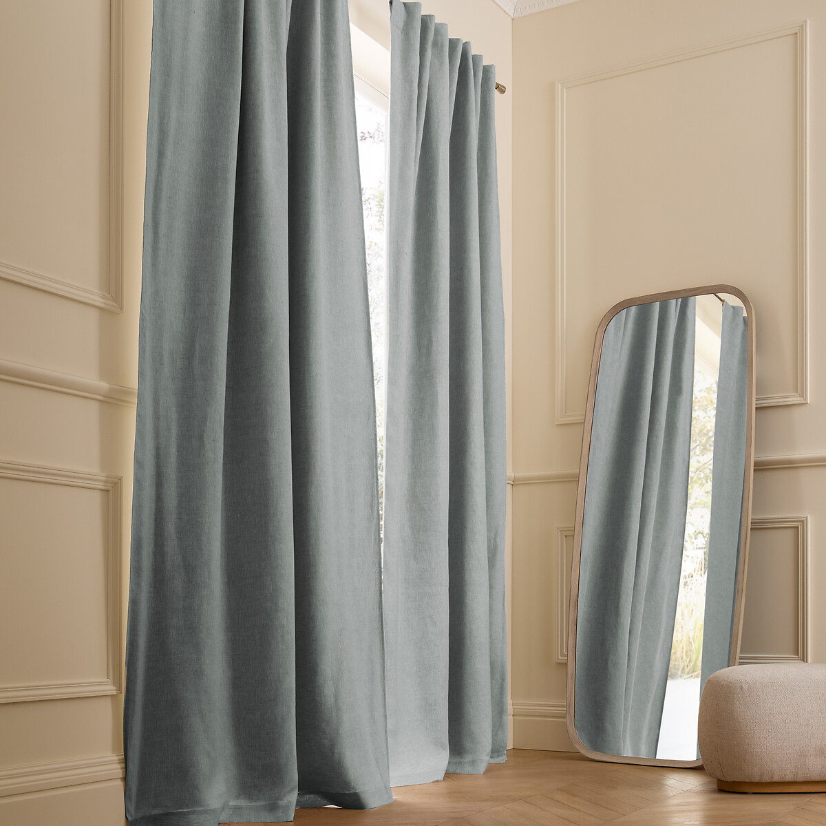 Κουρτίνα συσκότισης από πλυμένο λινό 140x220 cm