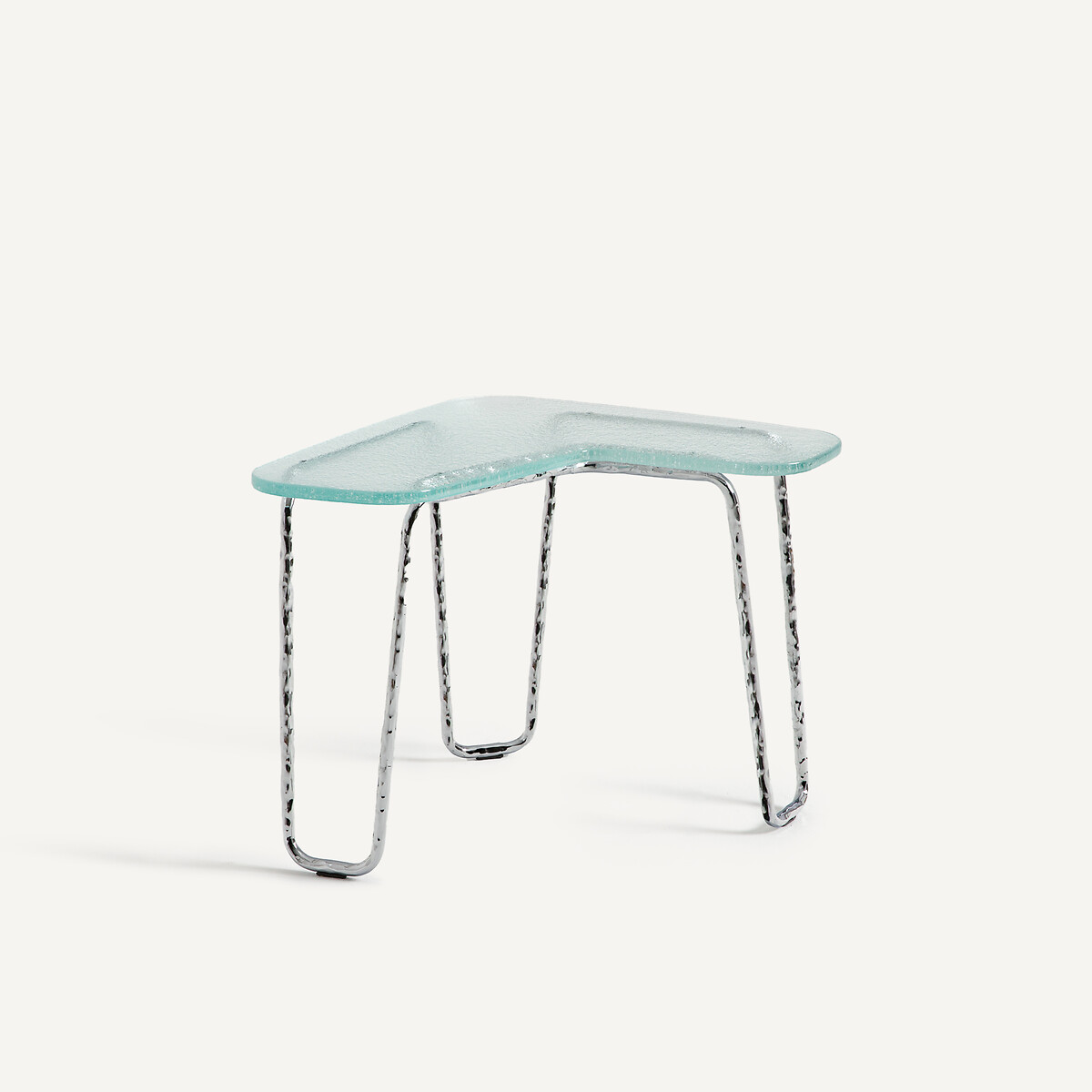 OTTO STUDIO FOR AM.PM Χαμηλό τραπεζάκι από γυαλί και σίδερο Υ40 εκ. Μ43xΠ61xΥ40cm