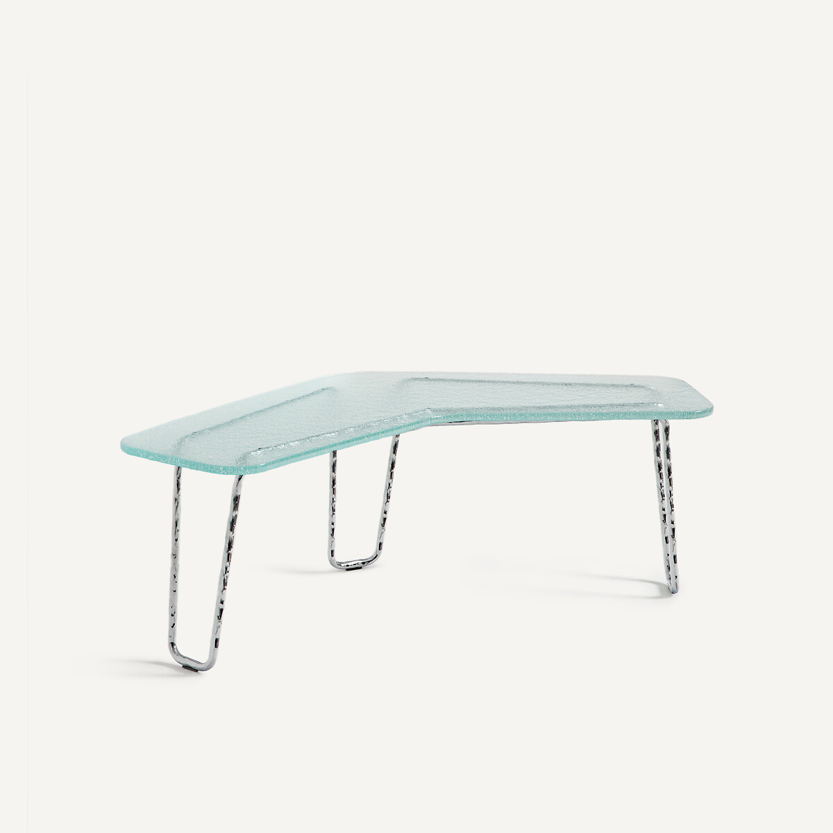 OTTO STUDIO FOR AM.PM Χαμηλό τραπεζάκι από γυαλί και μέταλλο Υ35 εκ. Μ51xΠ103xΥ35cm