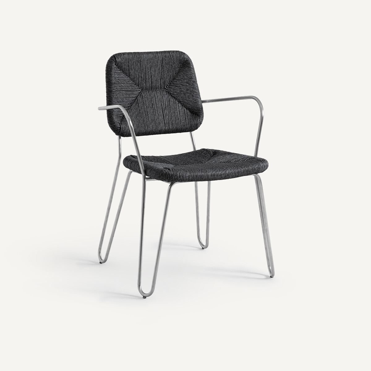 Πολυθρόνα τραπεζαρίας από πλεγμένη συνθετική ψάθα ECOLENE Μ58xΠ57xΥ80cm